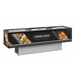 Ilha Expositor p/ Congelados e Resfriados GESV-290RPR Vidro Reto Gelopar