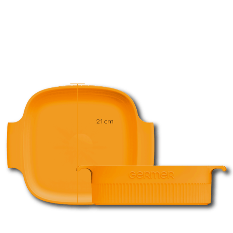 Travessa Quadrada Amarela 21cm - Germer