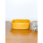 Travessa Quadrada Amarela 21cm - Germer
