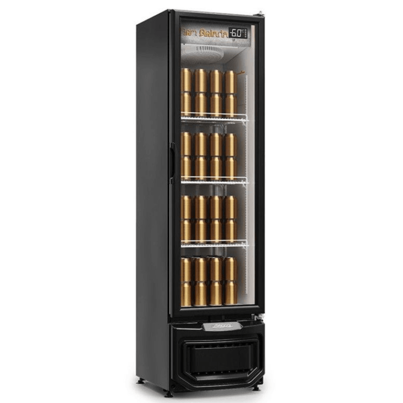 Cervejeira Gelopar 230L Preta GCB-23EV com Porta de Vidro