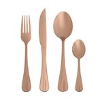 Jogo De Talher Aco Inox Positano Rose 24 Pecas - Lyor