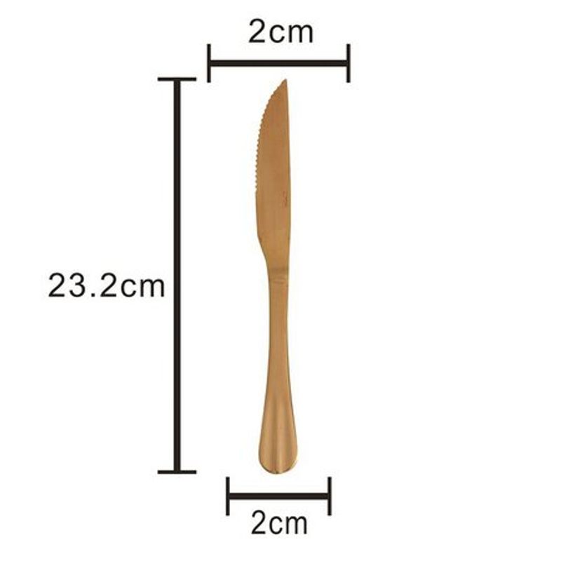 Jogo De Talher Aco Inox Positano Rose 24 Pecas - Lyor