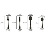 Jogo De Talher Aco Inox Positano Black 24 Pecas - Lyor