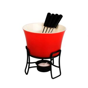 Conjunto Para Fondue Zermatt Vermelho 6 Peças - Hauskraft