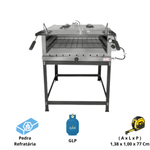 -Forno Pizza a Gas MR Fogoes 80x60Cm Com Pedra Refrataria