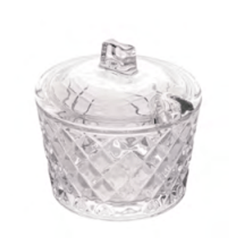 Acucareiro De Cristal Chumbo Diamante 10x10cm - Lyor