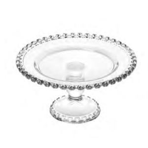 Prato De Cristal Chumbo Com Pé Coração - Lyor