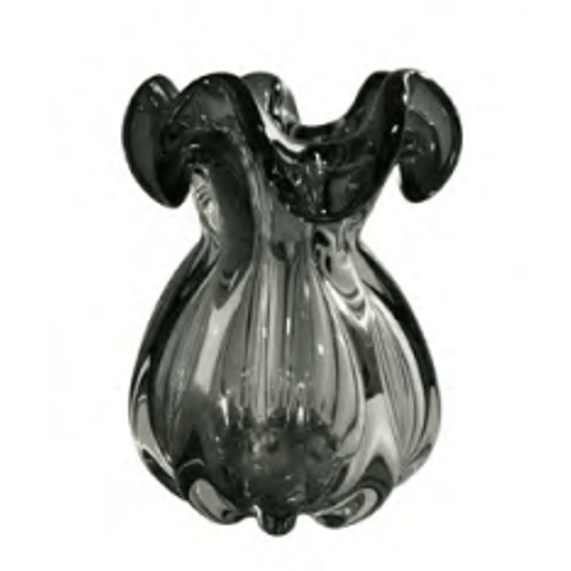 Vaso De Vidro Italy Cinza - Lyor