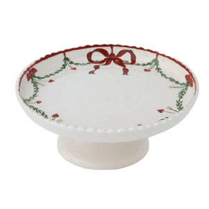 Prato Para Bolo Guirlanda Com Laço - Luiz Salvador