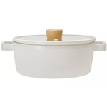 Jogo De Panelas Revestimento Ceramico Creme Fika Inducao - NEOFLAM