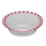 Bowl Raso De Cristal Coracao Borda Rosa 11-5x4-5cm - Lyor