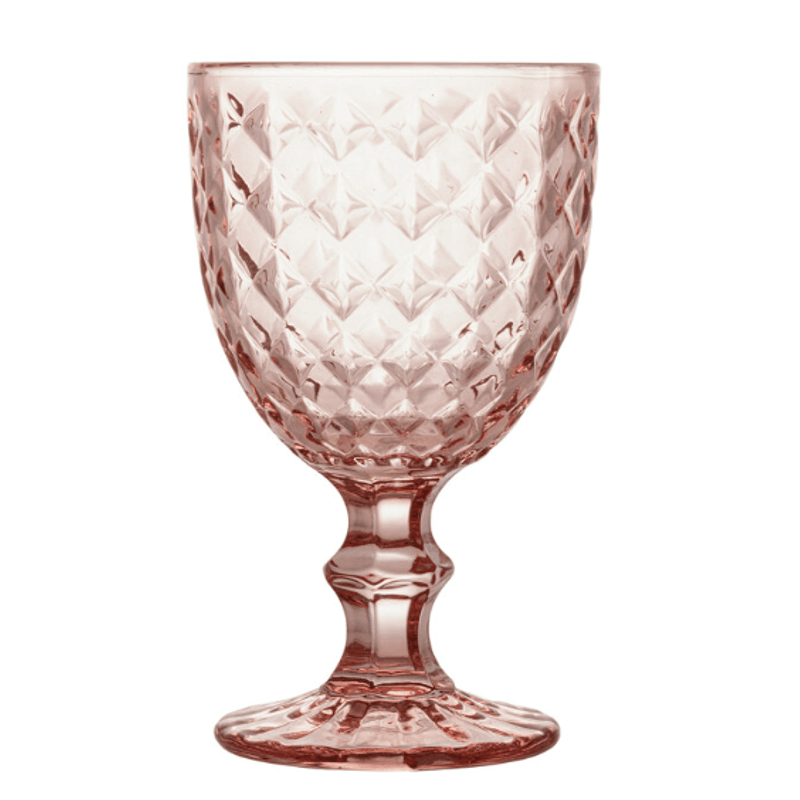 Jogo De Tacas De Vidro 6 Pecas Roman Rosa 345ml - Rojemac