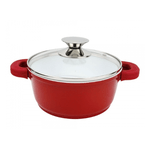 Panela De Aluminio Fundido Com Revestimento Ceramico Vermelha 1-5 Litros - Clink