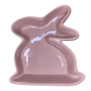 Petisqueira De Páscoa Cerâmica Coelho Rosa - Luiz Salvador