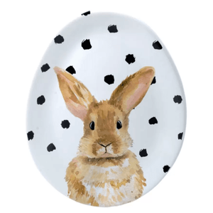 Prato Oval Coelho Bolinhas 29cm - Luiz Salvador