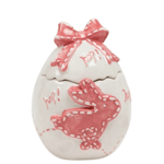 Pote De Ceramica Ovo Da Pascoa Rosa Pequeno - MP3 Utilidades