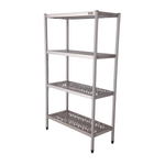 Estante Inox 4 Planos Perfurada 100x40cm Inox 430 Krasinox