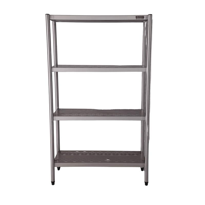 Estante Inox 4 Planos Perfurada 100x40cm Inox 430 Krasinox