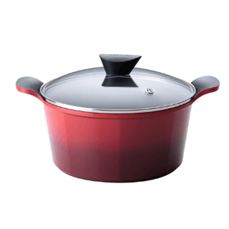 Cacarola De Aluminio Com Revestimento Ceramico 9-6 Litros Vermelha - NEOFLAM