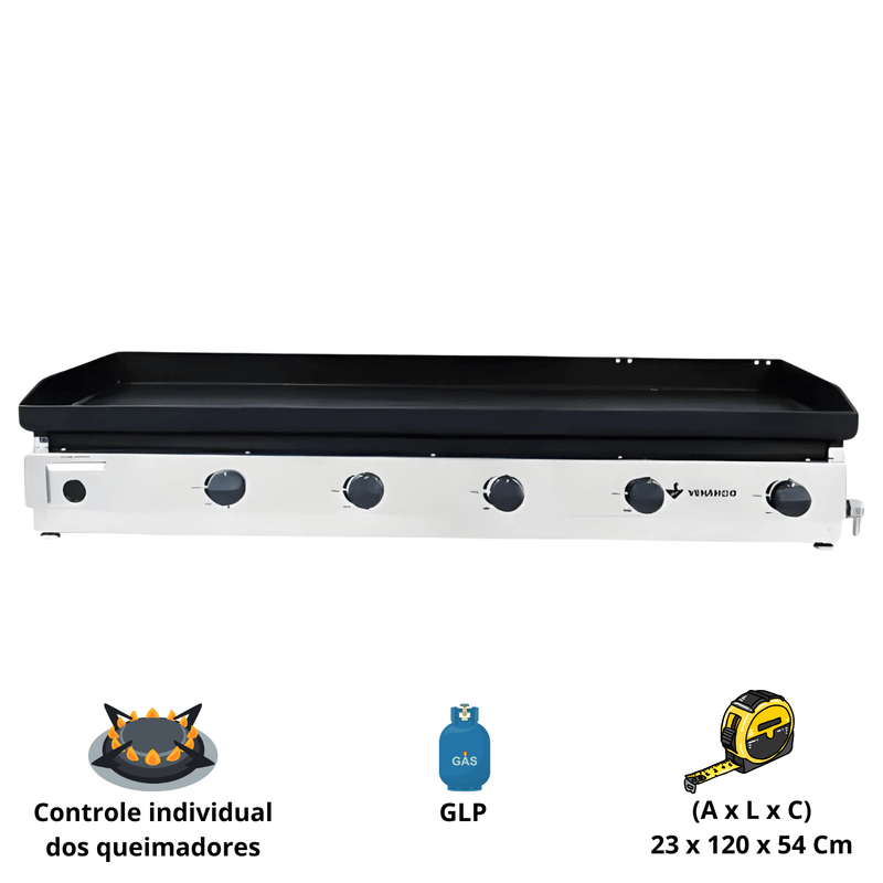 Chapa Industrial 120cm Deguste a Gas C120 Venancio