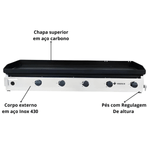 Chapa Industrial 120cm Deguste a Gas C120 Venancio