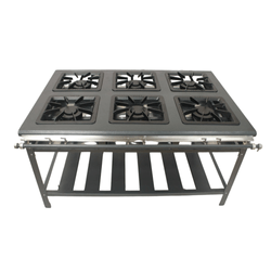 Fogão Industrial 6 Bocas Dupla Baixa Pressão 306 Metal Brey