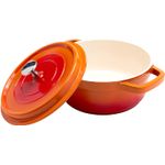 Cacarola Redonda Laranja Aluminio Fundido 29-5cm - Hercules