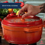 Cacarola Redonda Laranja Aluminio Fundido 25-4cm - Hercules
