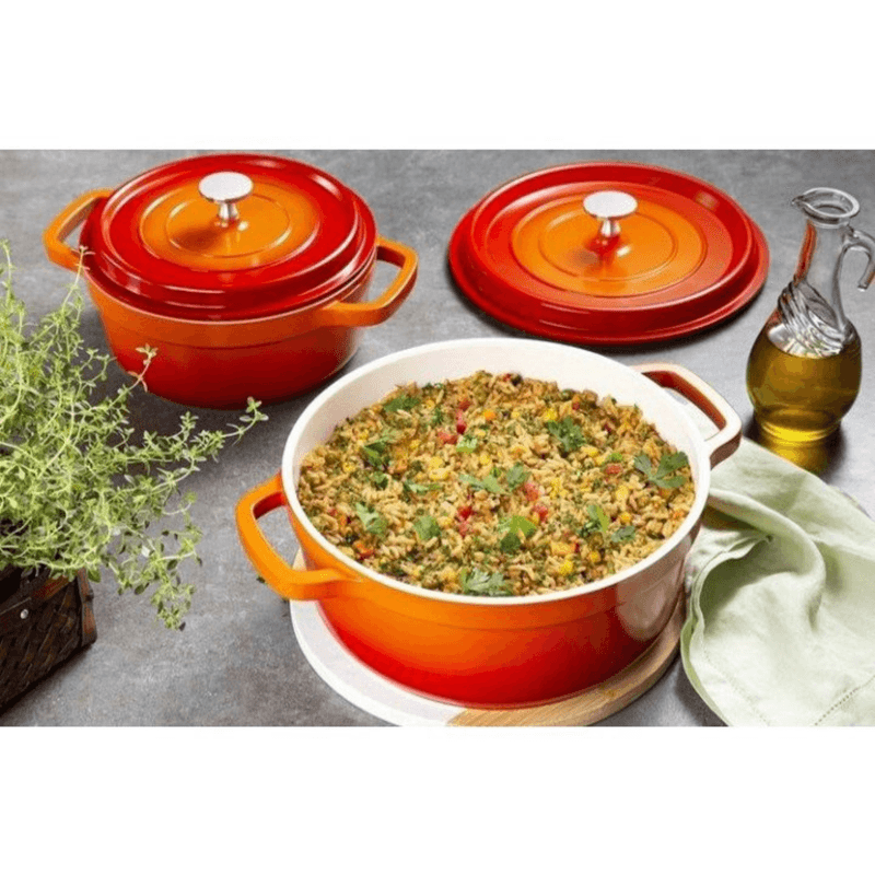 Cacarola Redonda Laranja Aluminio Fundido 25-4cm - Hercules