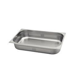 Cuba para Restaurante em Inox 1/1 100mm Perfurada Sem Alça Narcel