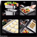 Cuba para Restaurante em Inox 1-1 100mm Perfurada Sem Alca Narcel