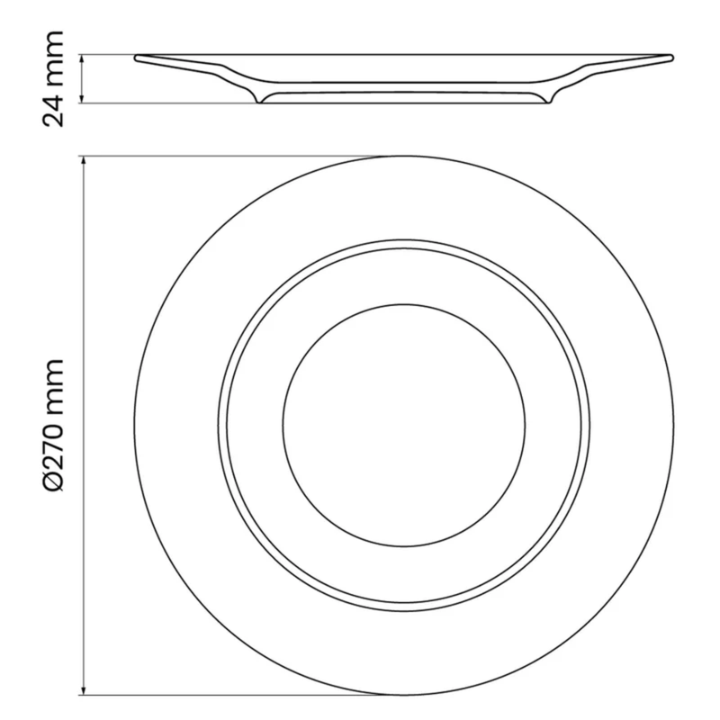 Prato Raso Tramontina Ingrid Porcelana Decorada 27cm