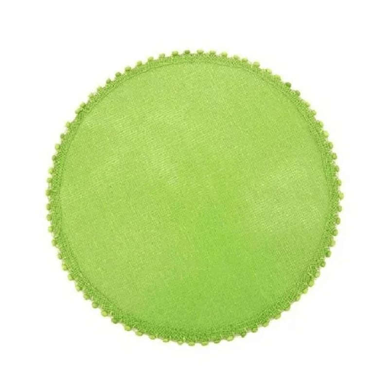 Lugar Americano Redondo Borda Bolinhas 38cm Verde - Yangzi