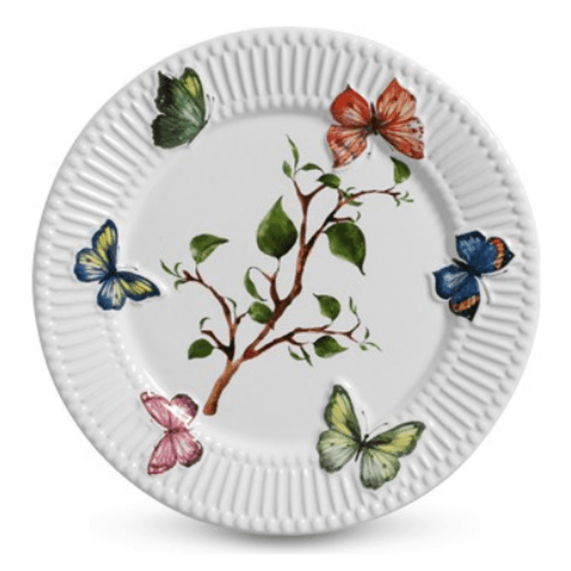 Prato De Ceramica Raso Borboleta  - Scalla