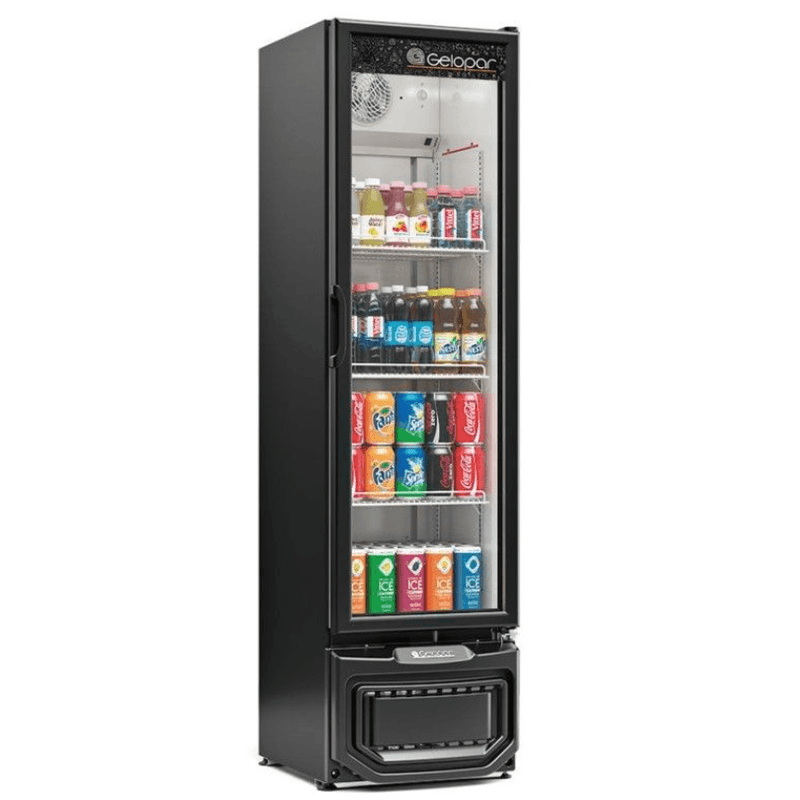 Expositor de Bebidas Vertical GPTU-230 Preto - Gelopar