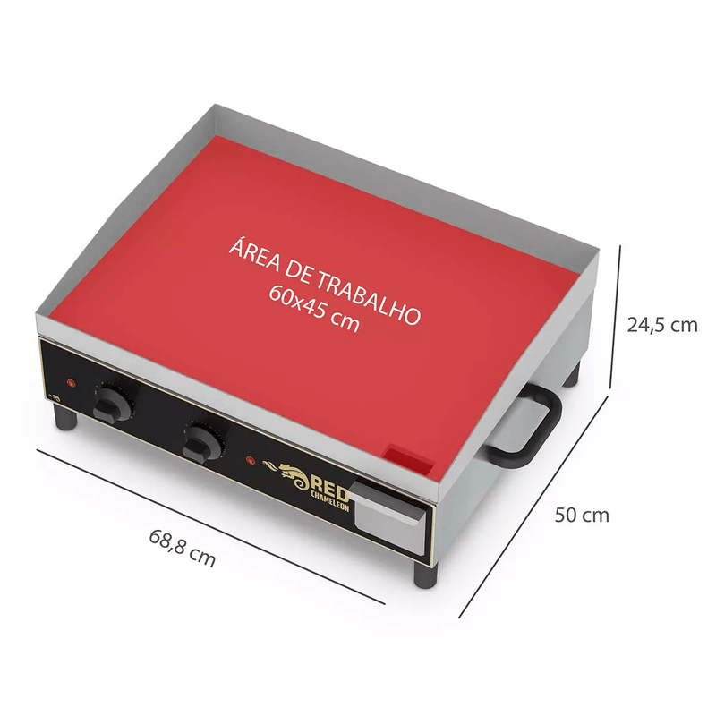 Chapa de Lanche Eletrica Red Chameleon 60cm 220V
