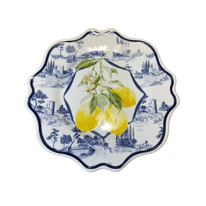 Prato De Ceramica Sobremesa Coup Azul Anacapri - Scalla