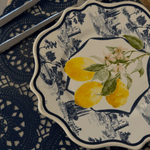 Prato De Ceramica Sobremesa Coup Azul Anacapri - Scalla