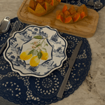 Prato De Ceramica Sobremesa Coup Azul Anacapri - Scalla