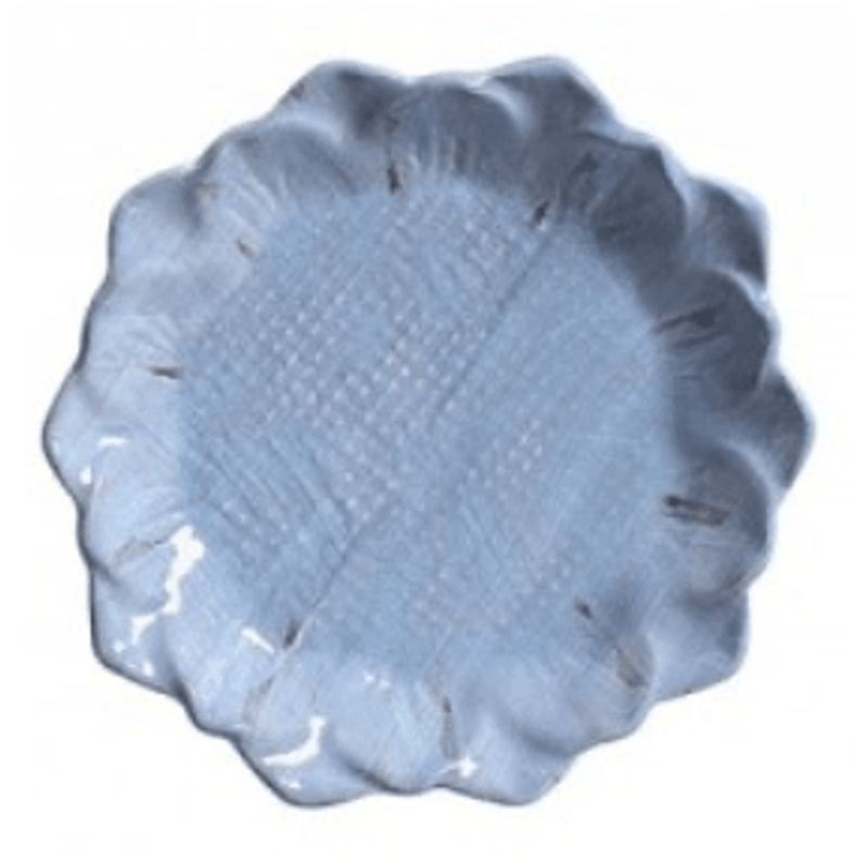 Prato De Ceramica Sobremesa Playful Flowers Azul - Scalla