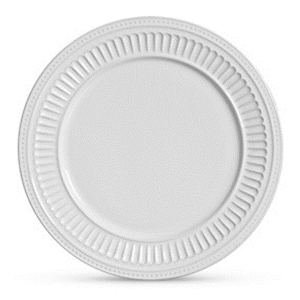 Prato De Cerâmica Raso Poppy Branco - Scalla