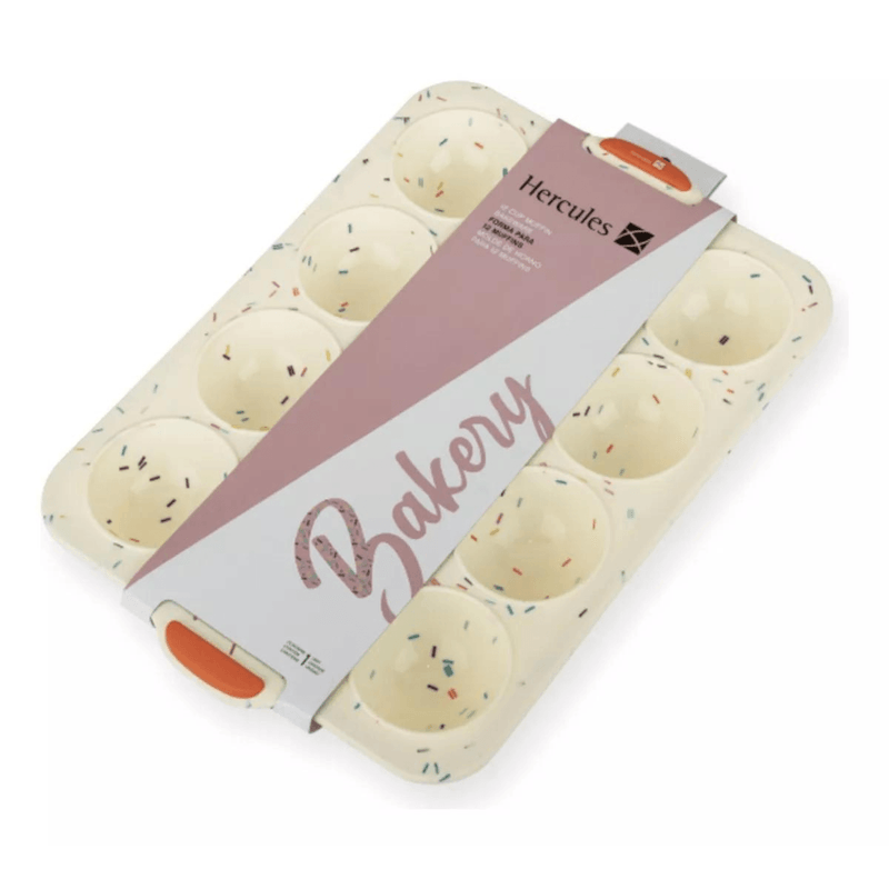 Forma Muffin Pao De Queijo Em Silicone Hercules 35x25cm