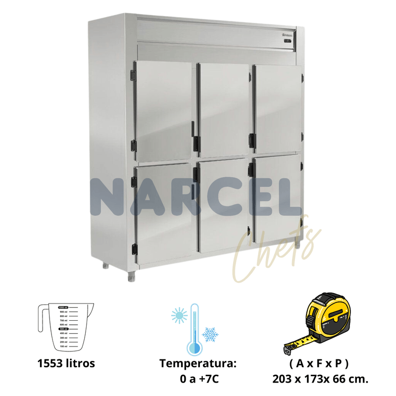 Geladeira Industrial 6 Portas GREP-6P - Gelopar
