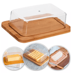 Mantegueira Bambu com Tampa Acrilica  19x12-5cm