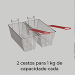 Fritadeira a Gas Inox Zona Fria 20L Skymsen FG20 Skymsen