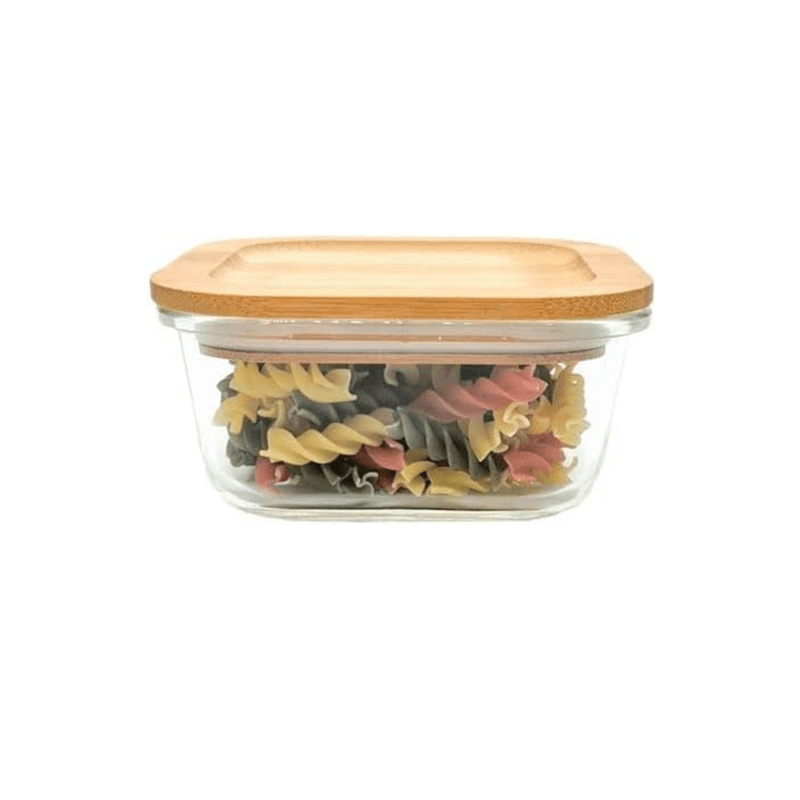 Pote Hermetico Oikos 320ml Vidro com Tampa de Bambu