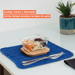 Pote Hermetico Oikos 320ml Vidro com Tampa de Bambu