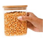 Pote Hermetico Oikos 800ml Vidro com Tampa de Bambu 1236