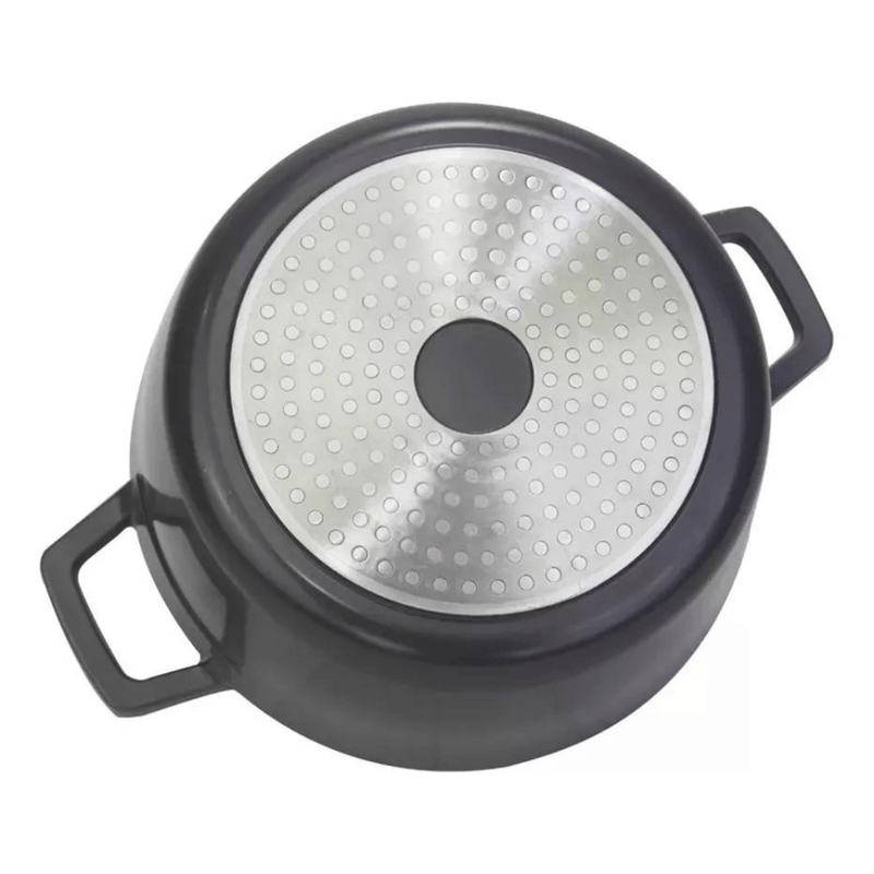 Panela Cook E Chef 24Cm Ceramica Cinza 4-3L - Mimo Style
