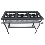 Fogao Industrial 3 Bocas Alta Pressao Metal Bray